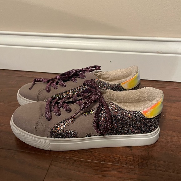 Steve Madden Rezume Glitter Sneakers-Girls Size 5 - Picture 4 of 9